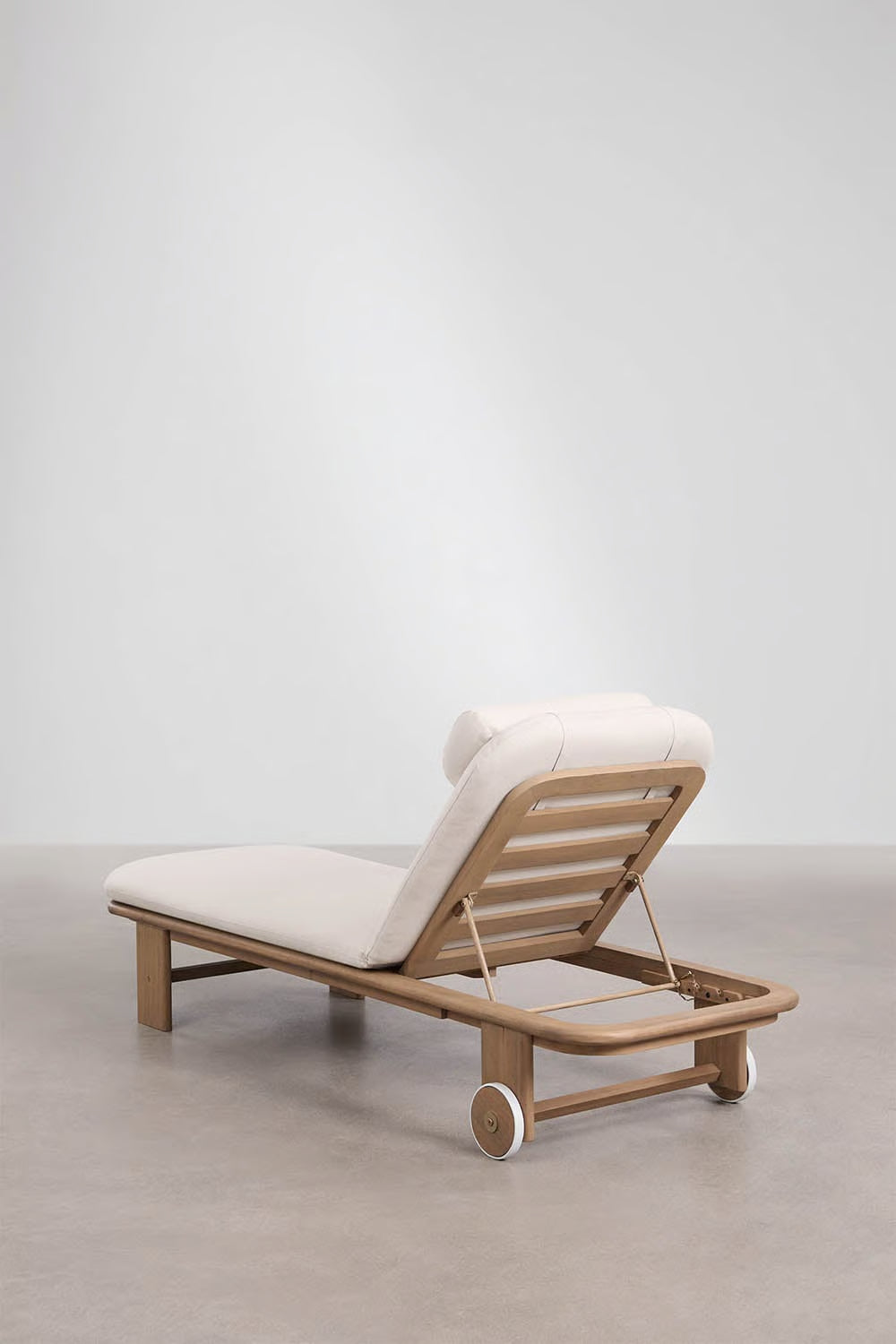 Transat Bain de Soleil Réglable Premium en Bois – Confort Absolu avec Coussin Inclus