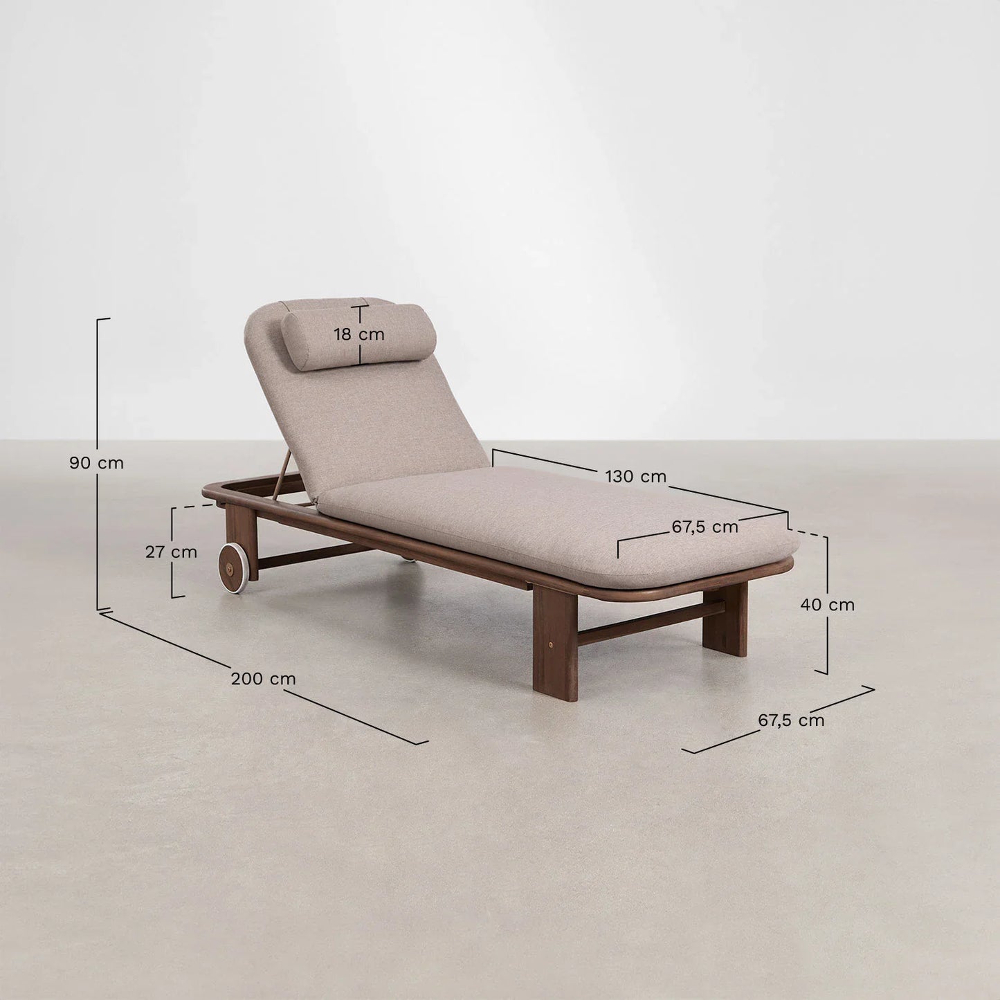 Transat Bain de Soleil Réglable Premium en Bois – Confort Absolu avec Coussin Inclus